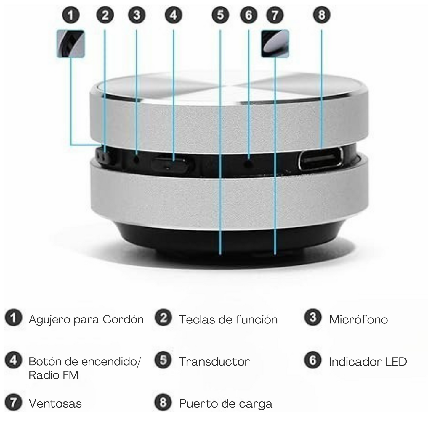 Mini Altavoz Bluetooth Portatil